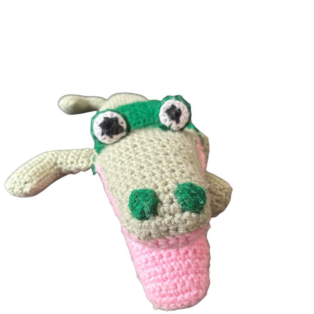 Large Handmade Crochet Alligator Plush – 25" Amigurumi Stuffed Animal‎
